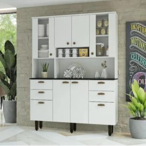 Armário de Cozinha Nápoles com 8Portas e 4Gavetas