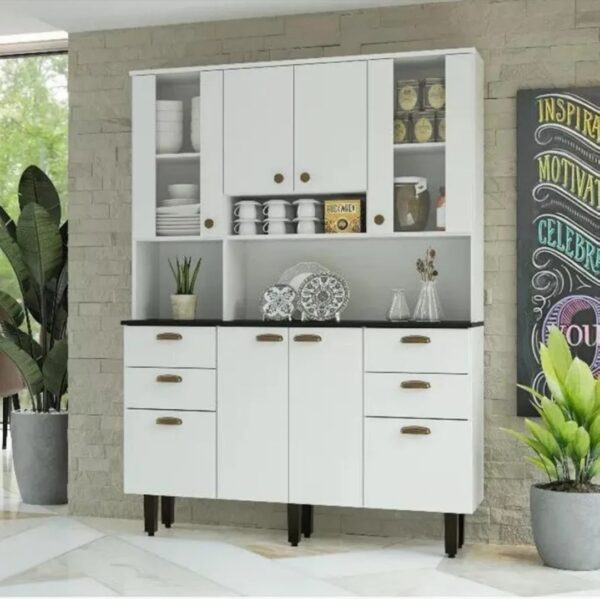 Armário de Cozinha Nápoles com 8Portas e 4Gavetas