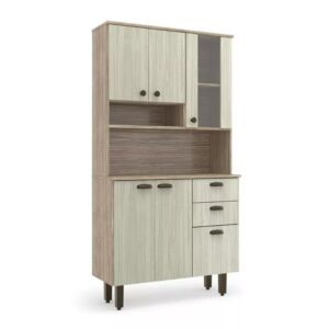 Armário de Cozinha Nápoles com 6 Portas e 2 Gavetas