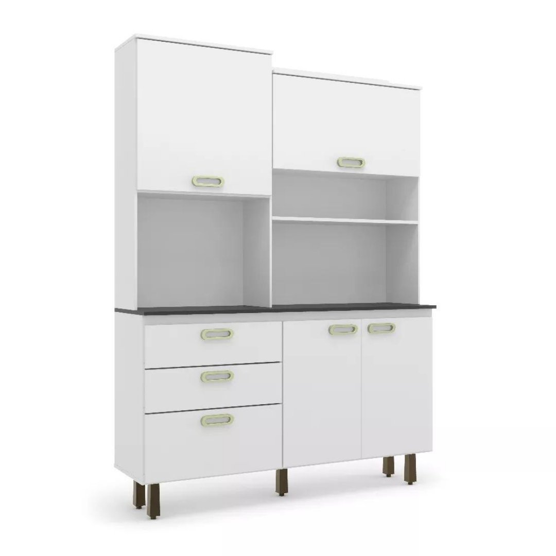 Armário de Cozinha Ravena 4 Portas 3 Gavetas