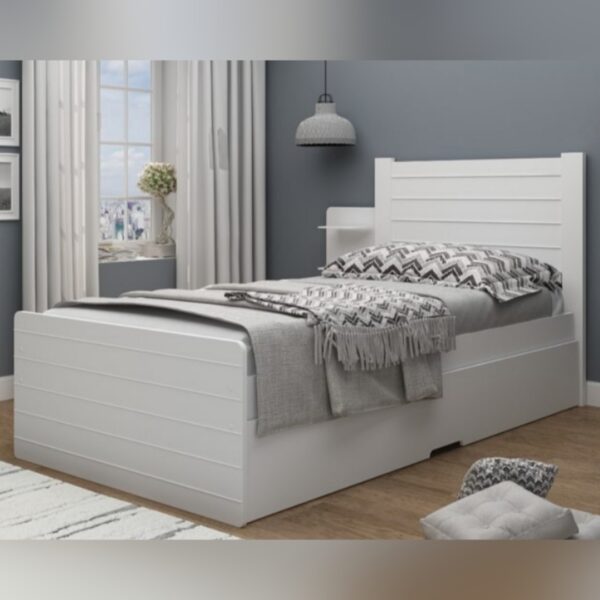 Cama Solteiro Dupla Bolinha 2-Branco-Imagem 2