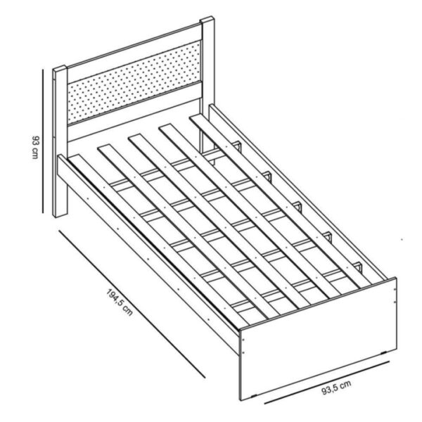 Cama Solteiro Prisma com Auxiliar