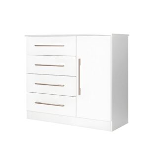 Cômoda Malibu 4 Gavetas 1 Porta Espelho