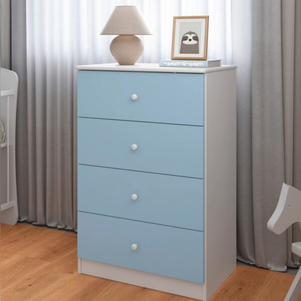 Cômoda Bebê Golden 4 Gavetas Azul-Imagem 2