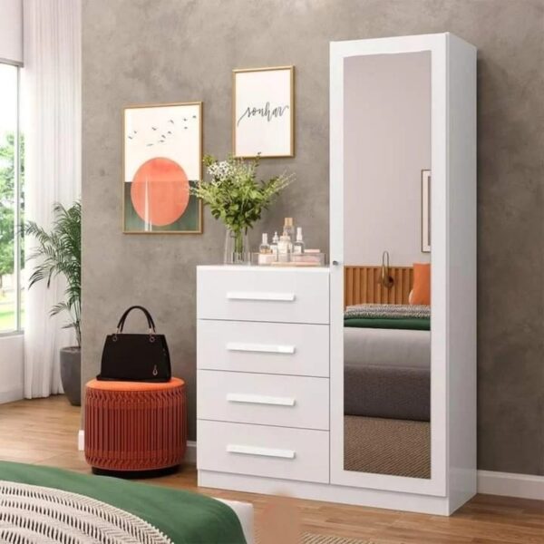 Cômoda Sapateira Dubai com Espelho-Imagem 2