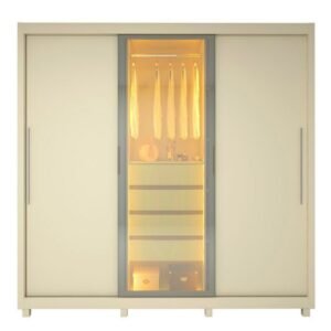 Guarda-Fato Royale 3 Portas com LED Gelius Off White